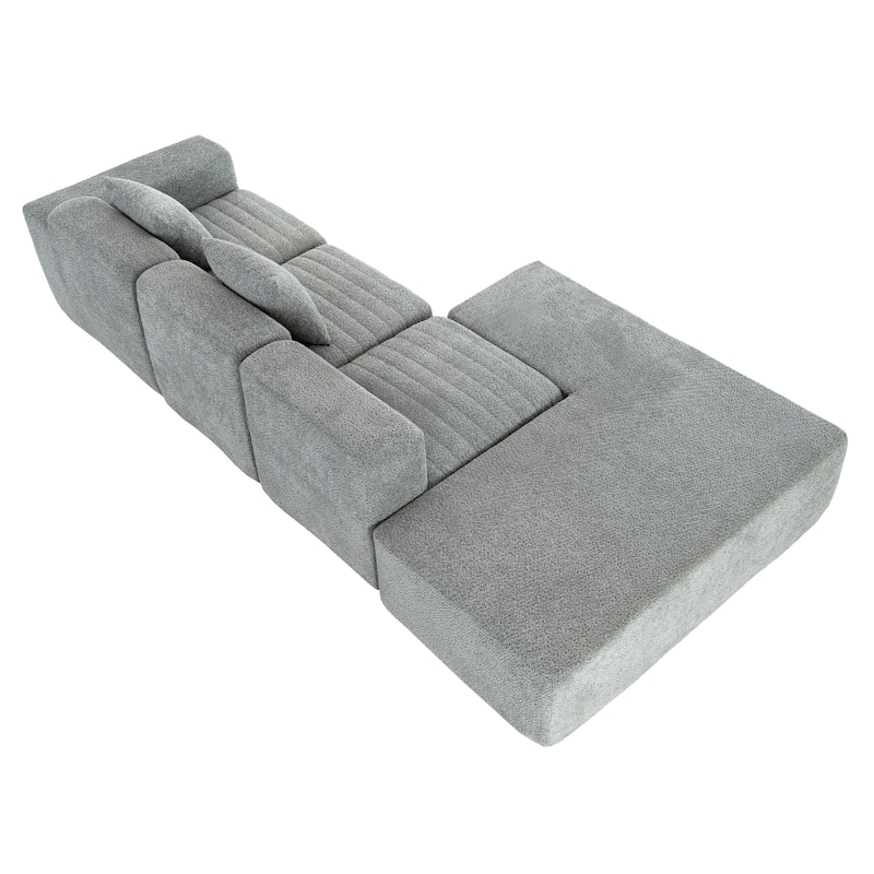 Sectional Sofa Full-compressed Sofa Couch Free-combined Sofa
