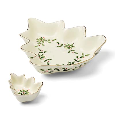 Lenox Holiday Tree Chip & Dip Set