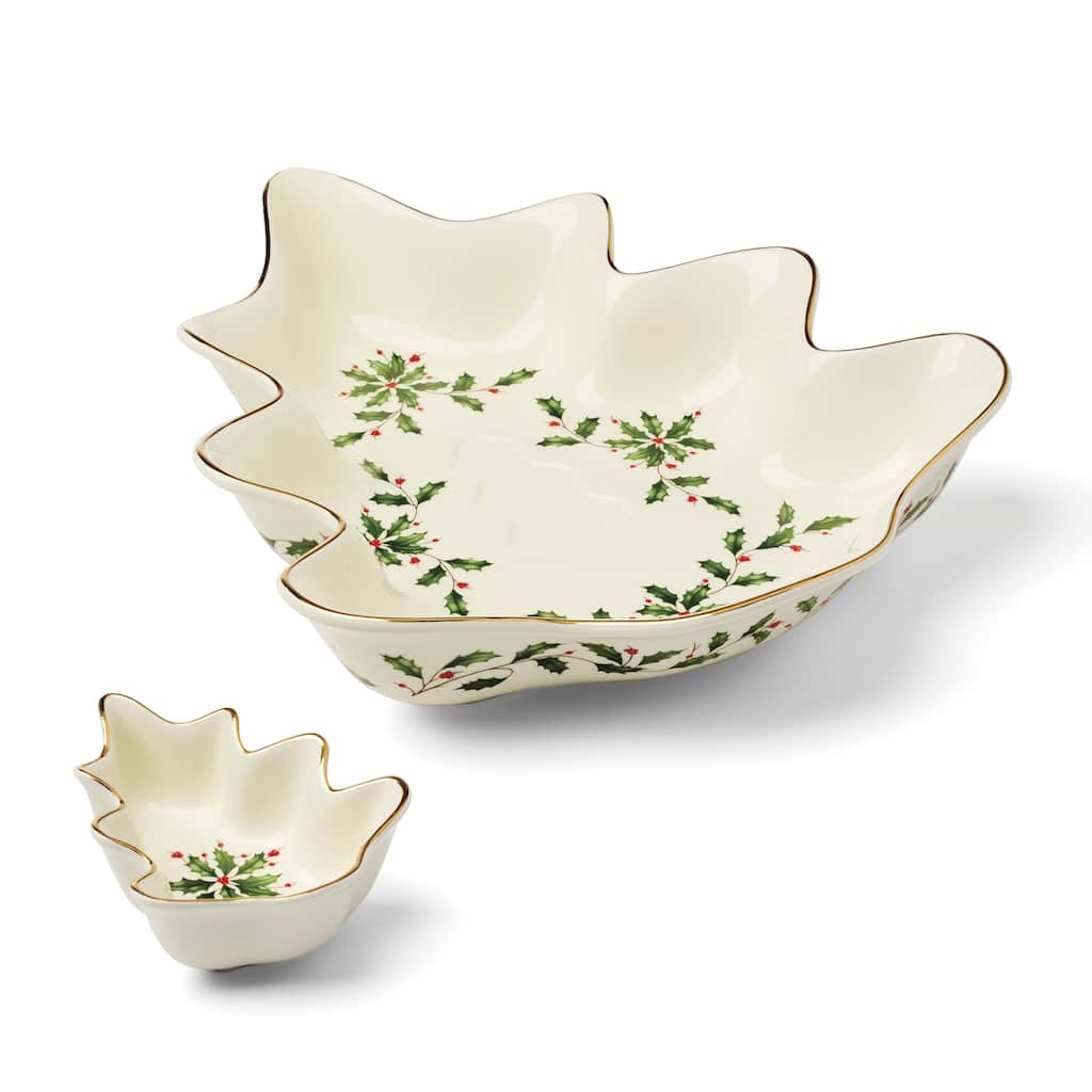 Lenox Holiday Tree Chip & Dip Set