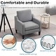 preview thumbnail 103 of 133, VINGLI Mid Century Modern Fabric Accent Chair