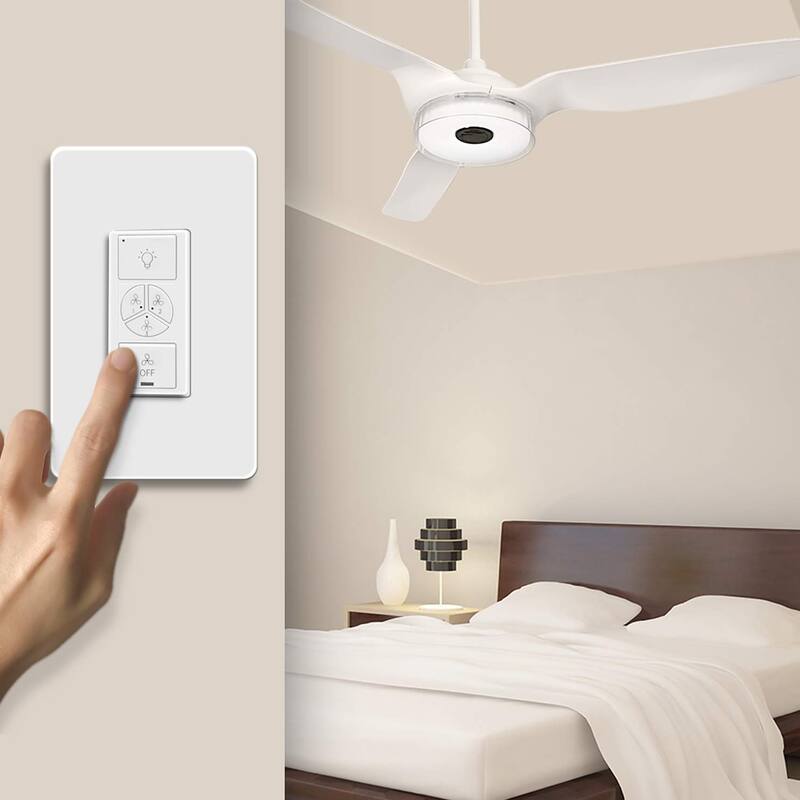 CARRO Smart Ceiling Fan Wall Switch (1 Gang), Works with Alexa, Google Home and Siri (Capable of controlling AC ceiling fans)