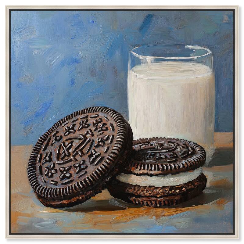 Ode to the Oreo Canvas by Art Remedy - Silver - 16" x 16"