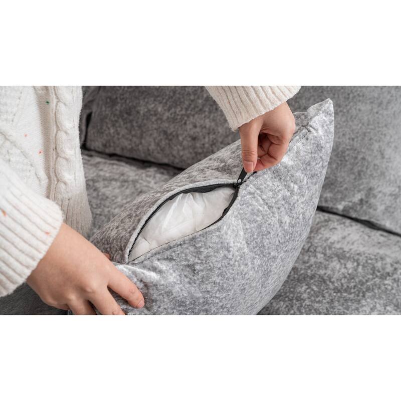 103" L-Shaped Cloud Sectional Sofa with Chaise, Upholstered Boneless Couches for Living Room, Modern Modular Chenille Sofa