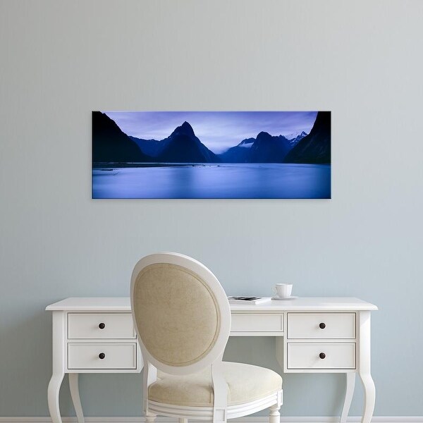 Easy Art Prints Panoramic Images's 'Mountains at dawn, South Island, New Zealand' Premium Canvas Art