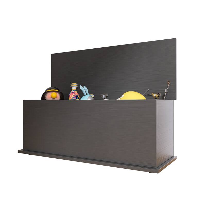 Storage Chest Trunk, Lift Top Wood Box for Toys Entryway Bench Organizer Home Furniture