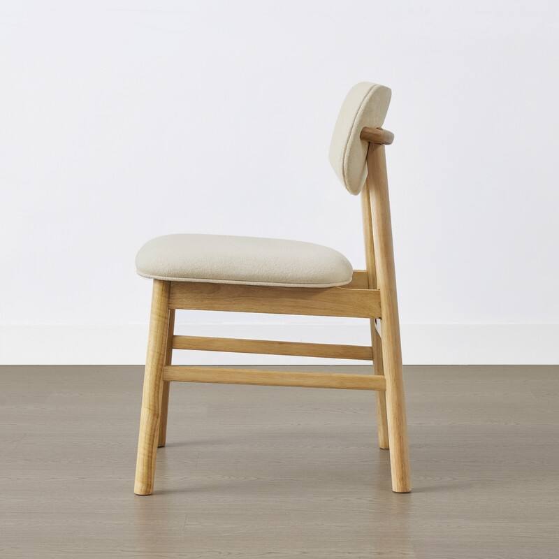 Spruce & Spring 5-Piece Modern Dining Table Set with Upholstered Chairs and Butterfly-Leg Base Table