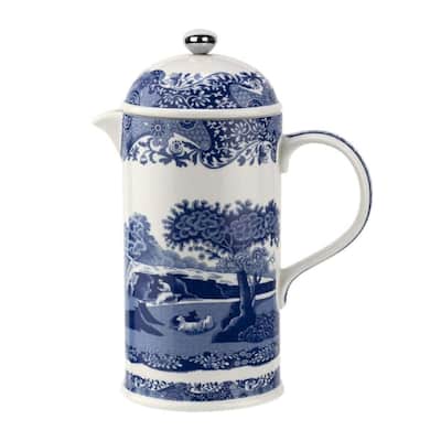 Spode Blue Italian Cafetiere French Press - 28 Ounce