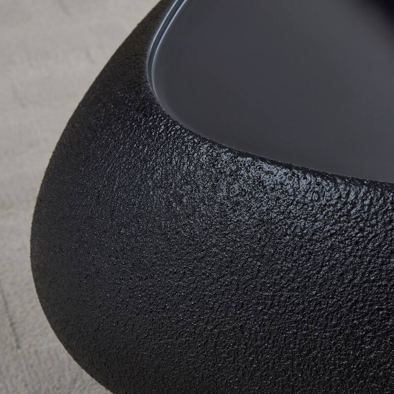 47.24" Fiberglass Oval Faux Matte Rocks Coffee Table