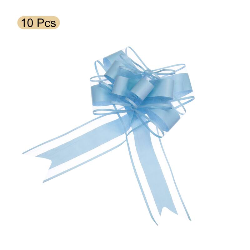 10pcs 9" Large Pull Bow Gift Wrapping Big Organza Bows Ribbon