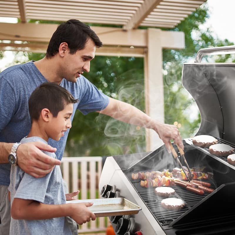 Royal Gourmet 6-Burner Grill with Sear and Side Burner,Stainless Steel, Silver