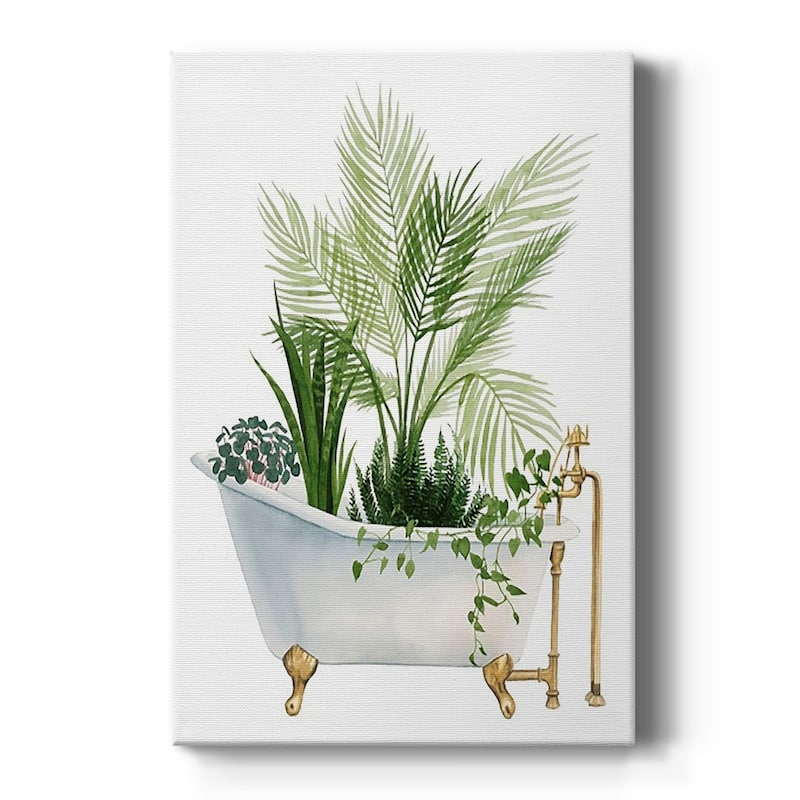 Plant Bath I Premium Gallery Wrapped Canvas - Ready to Hang - 18X27