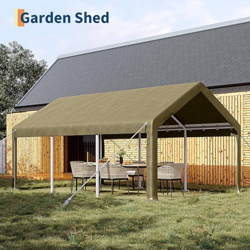 10x20x10 FT Carport Canopy for SUVs, Trucks & Watercraft Protection