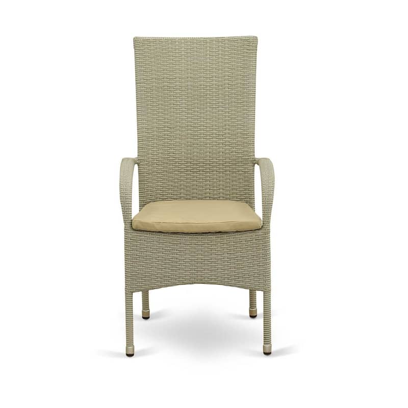 Patio Wicker Chair with Cushion - Outdoor Lounge Chair - Modern Garden Furniture