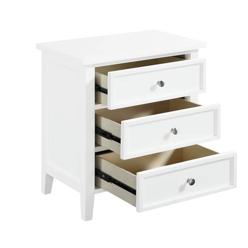 Luca 3-drawer Nightstand, Bedroom Furniture