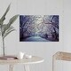 preview thumbnail 21 of 28, Great Big Canvas "Cherry blossoms in Central Park's in New York City." Muted Blue Black Wrapped Canvas Print Wall Artwork