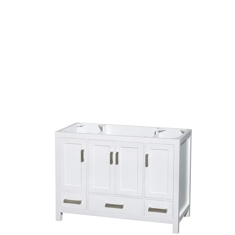 Wyndham Collection Sheffield 48" Freestanding Vanity Set with Hardwood