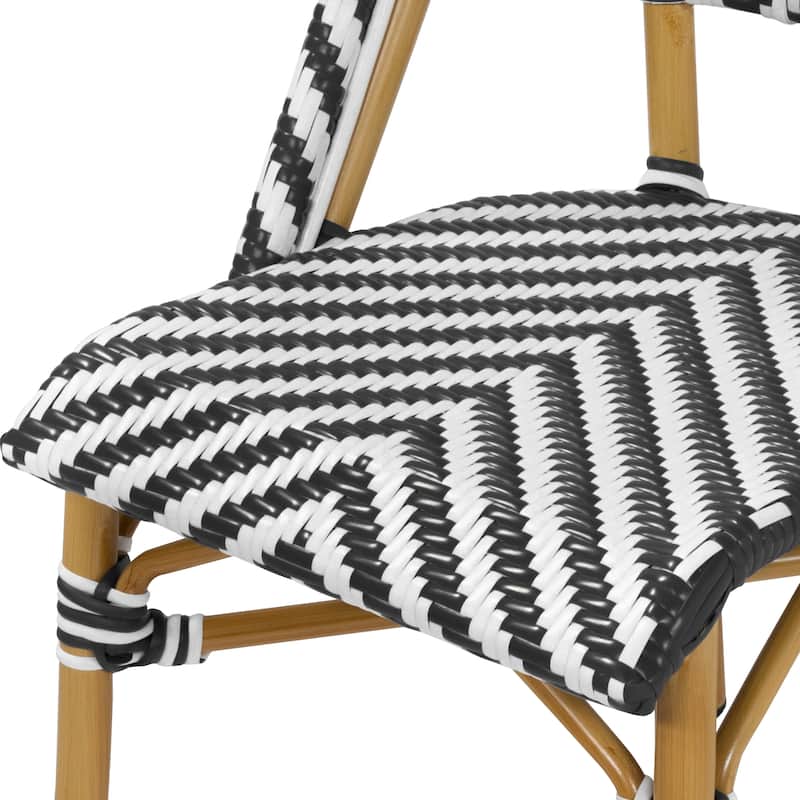 Irene French Chevron Wicker Patio Dining Chairs by Furniture of America