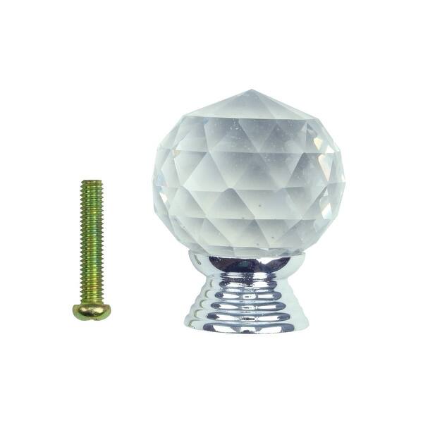 Shop Clear Glass Cabinet Knobs 30mm Round 1 5 Inch Projection 10