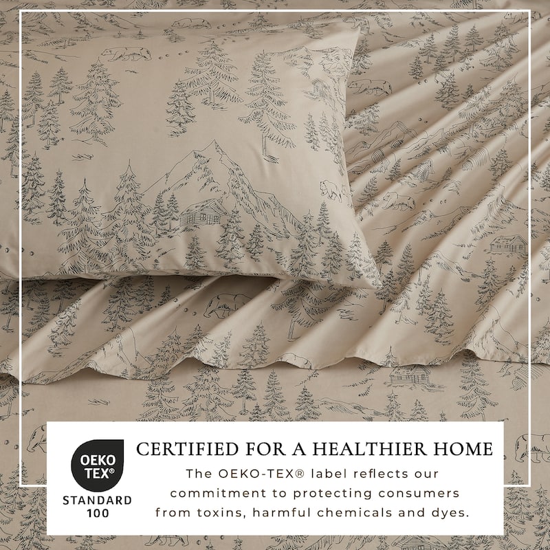 Linery & Co. Ultra-Soft Lodge-Inspired Brushed Microfiber Sheet Set
