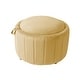 preview thumbnail 32 of 55, 30" W Round Velvet Upholstered Storage Ottoman with Flip Top Tray