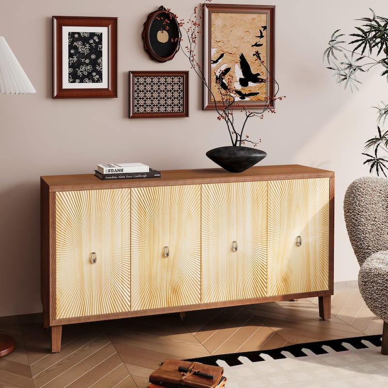 Large Buffet Storage Cabinet with Adjustable Shelves