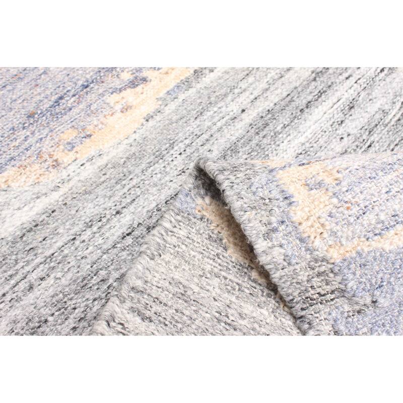 ECARPETGALLERY Flat-Weave Ankara FW Grey Wool Kilim - 5'2 x 7'7