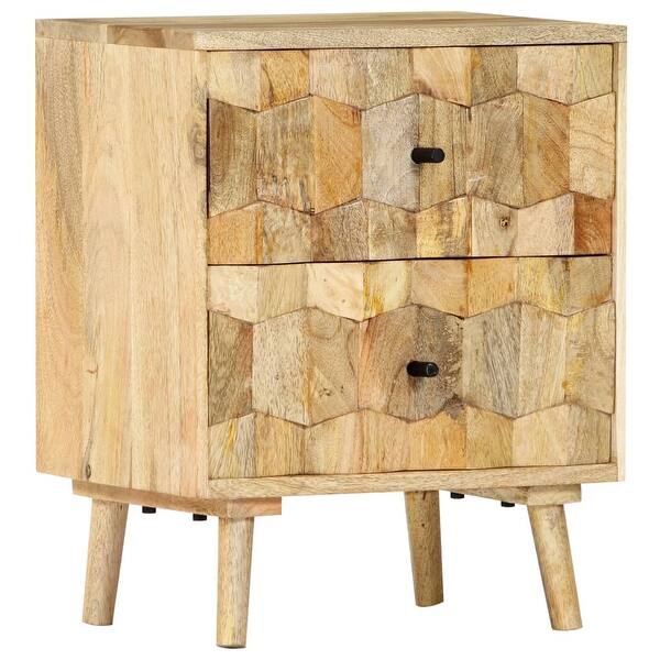 Vidaxl Bedside Cabinet 15 7 X11 8 X19 6 Solid Mango Wood Overstock 30537395