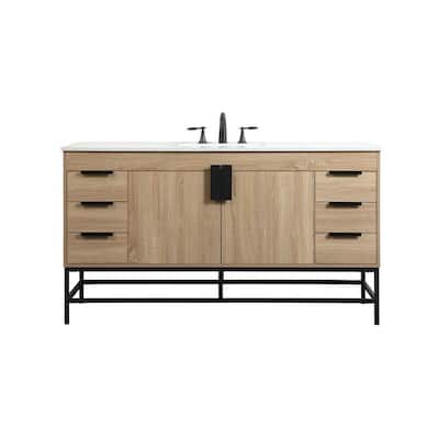 Elegant Lighting VF48860 Eugene 60" Free Standing Single Basin Vanity