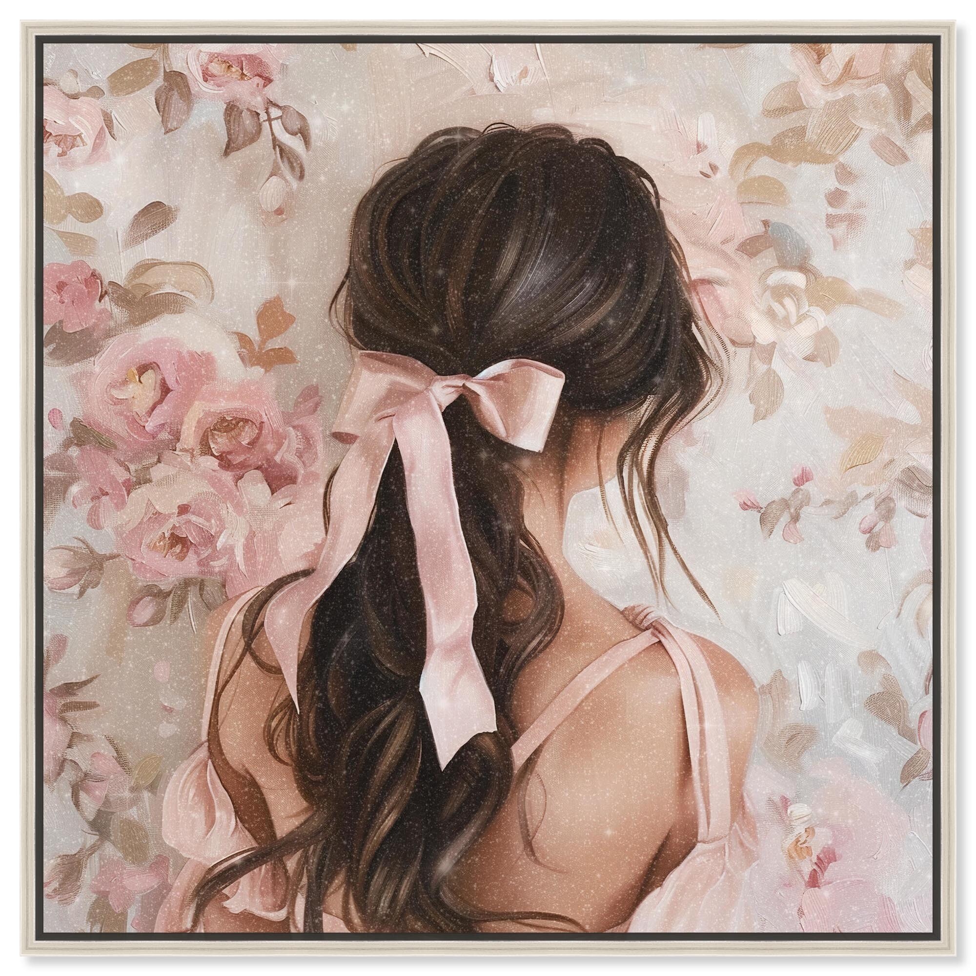 Her Pastel Ribbon Canvas Fashion Illustration by Art Remedy