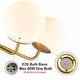 preview thumbnail 5 of 6, Tanaro Mid-Century Modern Gold Semi Flush Mount Globe Ceiling Light 5 & 7 Lights - Brass