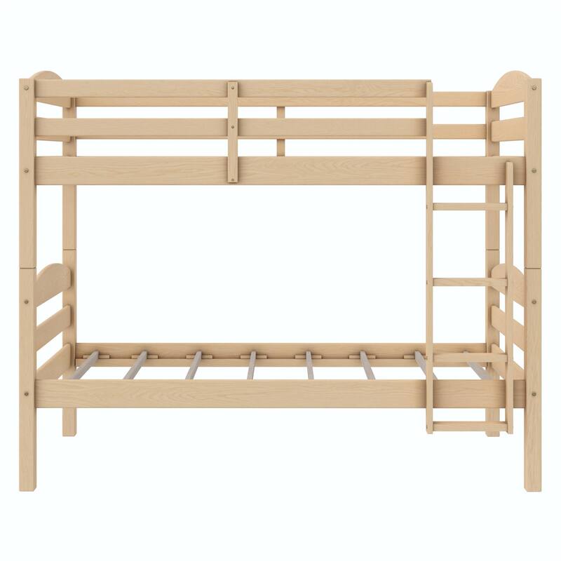 DHP Brady Solid Wood Twin-over-Twin Convertible Bunk Bed