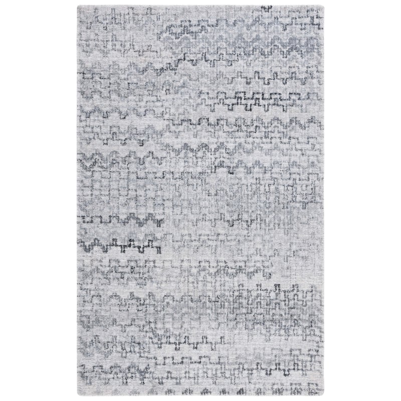 SAFAVIEH Handmade Marquee Gerardina Modern Rug - 5' x 8' - Grey/Ivory