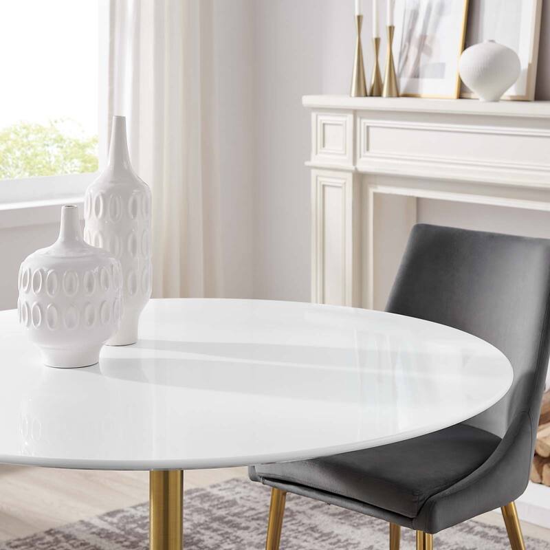 47" Round Wood Dining Table