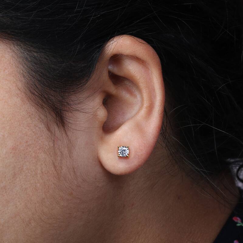 1/20ct - 3/4ct TDW Diamond Stud Earrings in Silver for Women