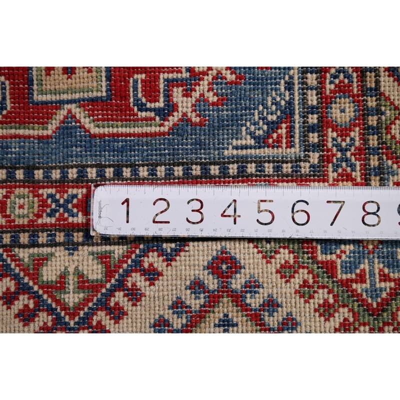 Blue Kazak Foyer Rug Handmade Wool Carpet - 2'6" x 4'4"