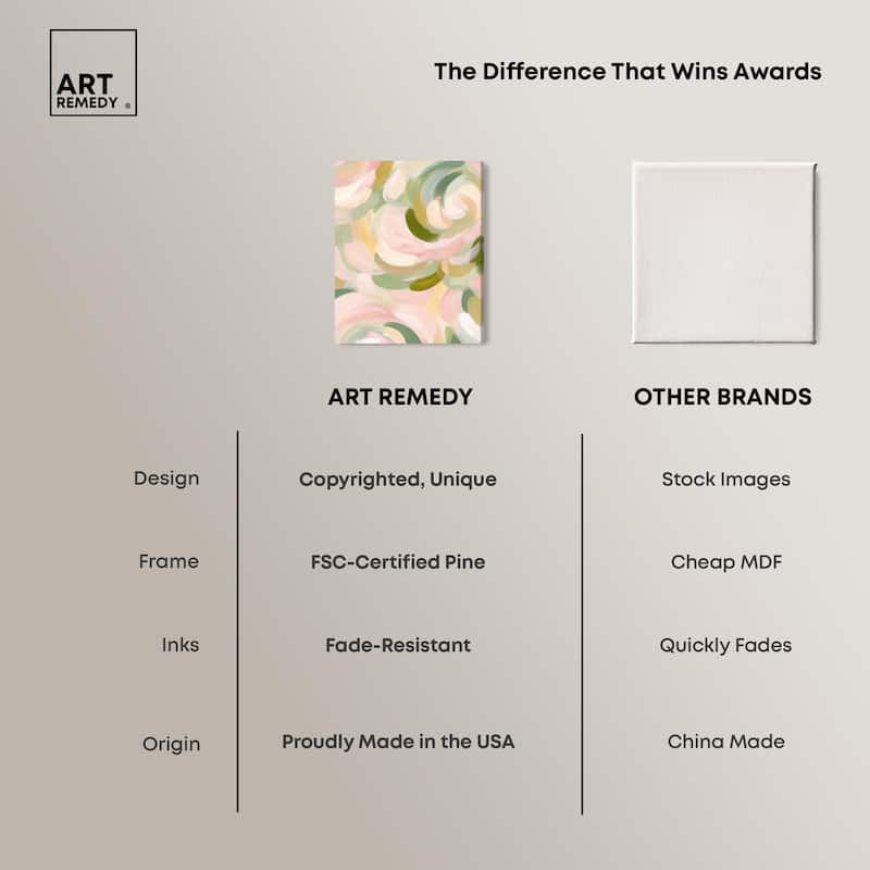 Brushstroke I Canvas by Art Remedy, Gallery Wrapped