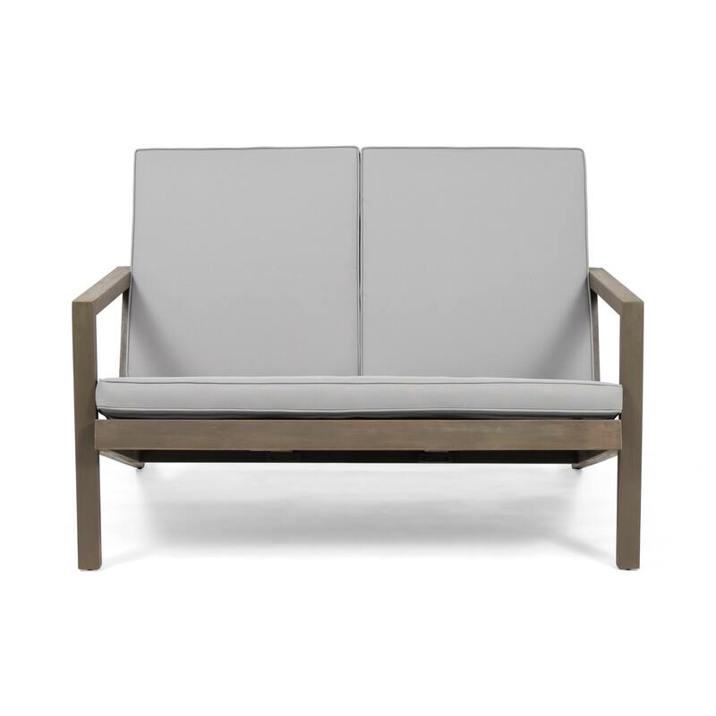 Leah Outdoor 4 Seater Chat Set with Cushions by Christopher Knight Home
