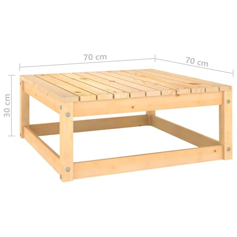 vidaXL Patio Furniture Outdoor Sectional Set with Cushions Solid Wood Pine
