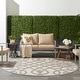 preview thumbnail 67 of 123, Nourison Palamos Geometric Scroll Indoor Outdoor Area Rug 7'10"  Round - Cream Grey