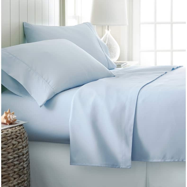 Becky Cameron Ultra-soft Deep Pocket Microfiber 4-piece Bed Sheet Set - Full - Light Blue