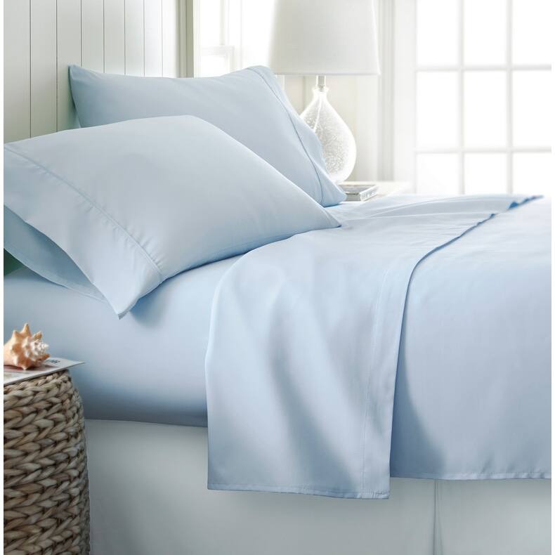 Becky Cameron Ultra-Soft Deep Pocket 4 Piece Bed Sheet Set - Twin - Light Blue