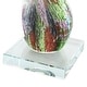 preview thumbnail 6 of 6, Multi Colored Glass Swirl Abstract Decorative Sculpture with Clear Base