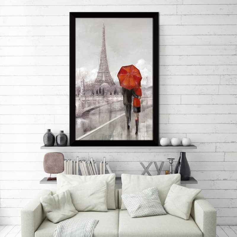 "Modern Couple In Paris" by Ruane Manning Print on Acrylic
