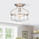 Merwin Matte Black Semi-Flush Ceiling Lamp 1-Light