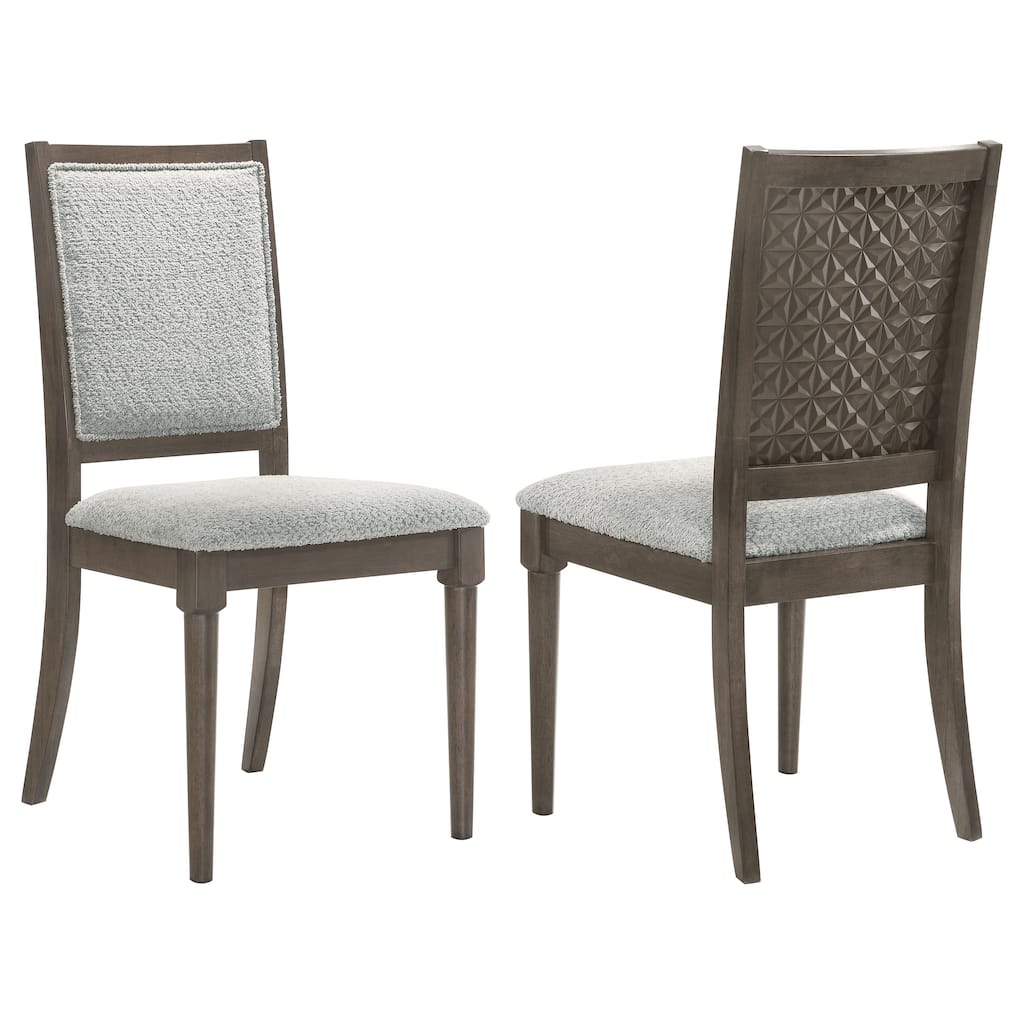 Perkins Dark Brown Upholstered Dining Side Chair (Set of 2)