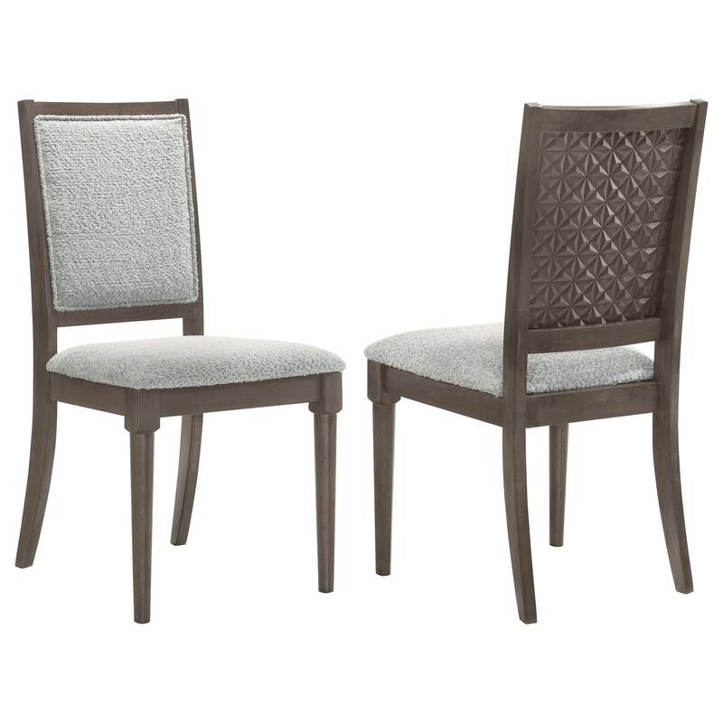 Perkins Dark Brown Upholstered Dining Side Chair (Set of 2)