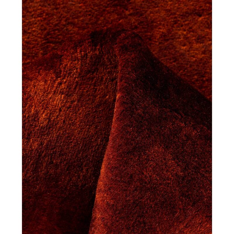Overdyed One-of-a-Kind Hand-Knotted Area Rug - Orange - 3' 2" x 5' 1"