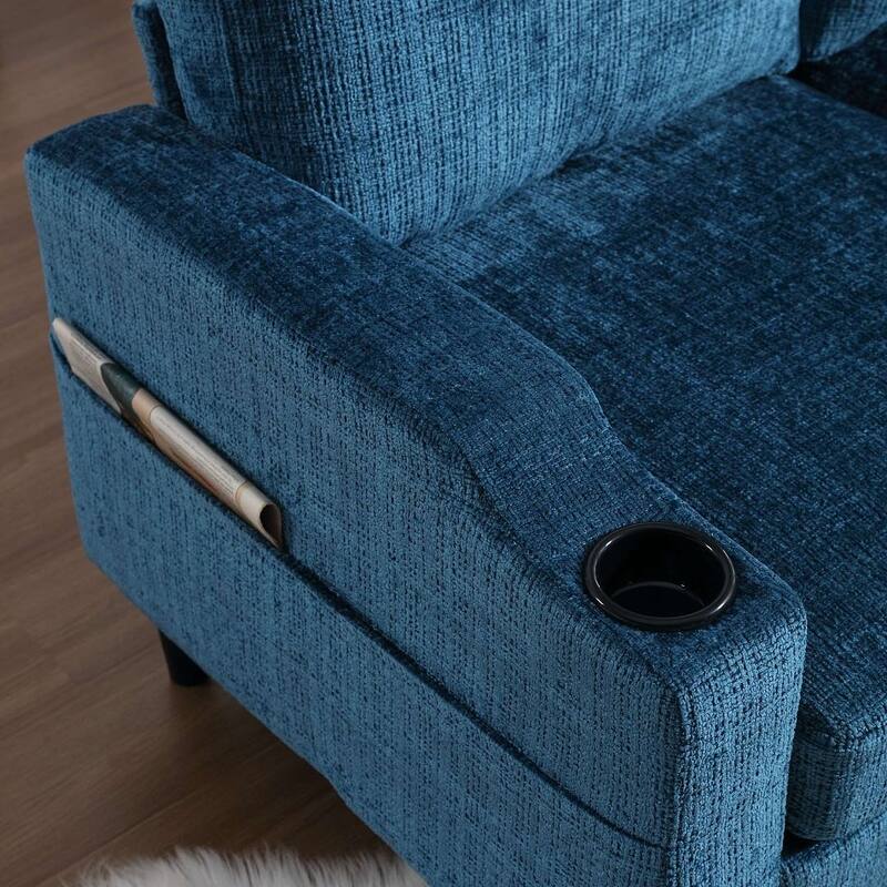 Modular Sleeper Sectional Sofa with Storage Ottoman
