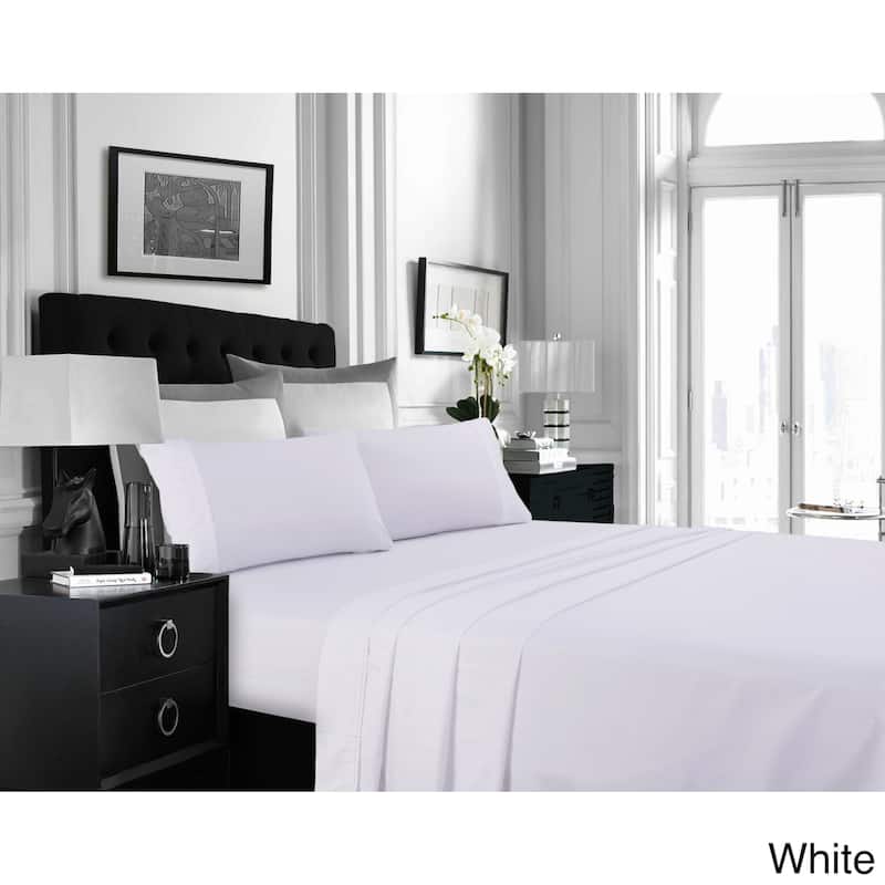Super Soft Extra Deep Pocket Bed Sheet Set with Oversize Flat