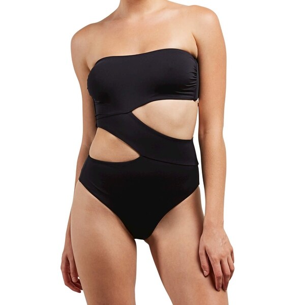strapless cut out swimsuit